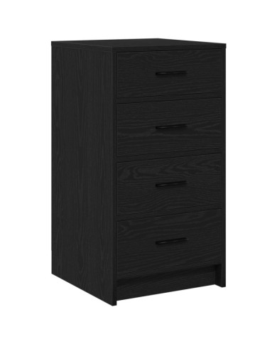 Buffet Chêne Noir 40x41x75 cm Bois d'ingénierie | Mobilier & Déco