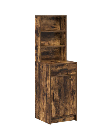 Highboard en chêne fumé, 40x41x135 cm, en bois d'ingénierie | Mobilier & Déco