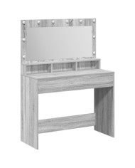 Coiffeuse avec des lumières LED, gris Sonoma, 100x41x135 cm | Mobilier & Déco