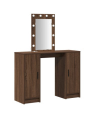 Coiffeuse avec lumières LED Chêne brun 102x33x135 cm | Mobilier & Déco