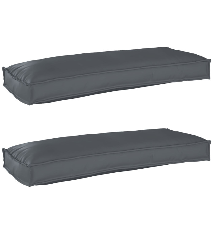 Coussins de palette pour banc 2 pcs Anthracite 100x40x8 cm en tissu Oxford | Mobilier & Déco