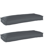 Coussins de palette pour banc 2 pcs Anthracite 100x40x8 cm en tissu Oxford | Mobilier & Déco