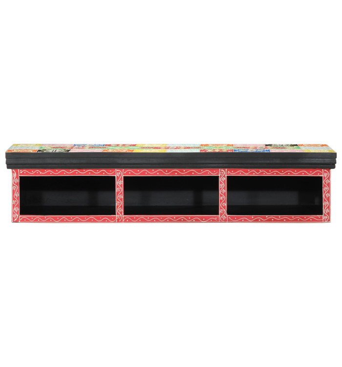 Meuble TV mural Multicolore 100x30x22cm en bois d'ingénierie | Mobilier & Déco