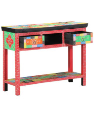 Table Console Multicolore 100x30x75 cm en Bois Massif de Mangue | Mobilier & Déco