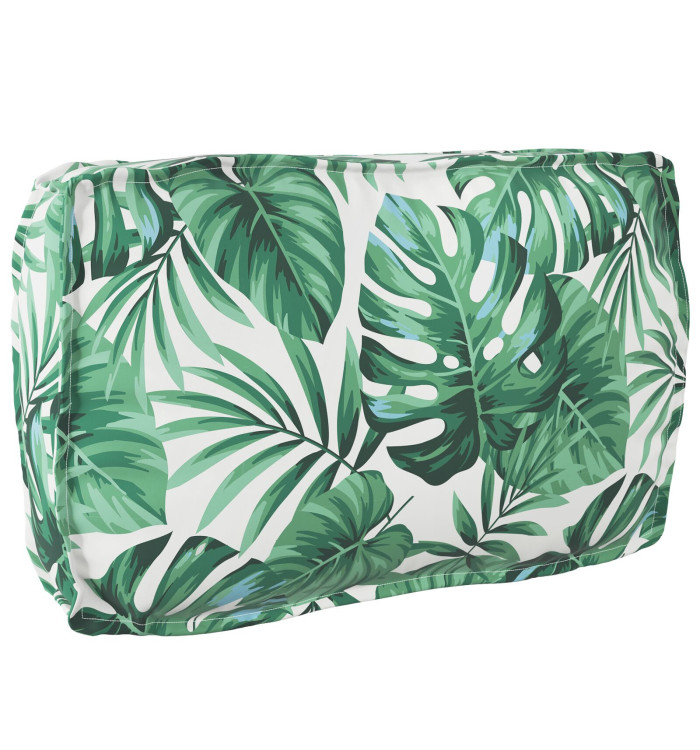 Coussin de palette pour dossier motif feuilles 70x40x12 cm en tissu Oxford | Mobilier & Déco