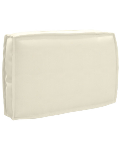 Coussin de palette pour dossier Crème 60x40x12 cm Tissu Oxford | Mobilier & Déco