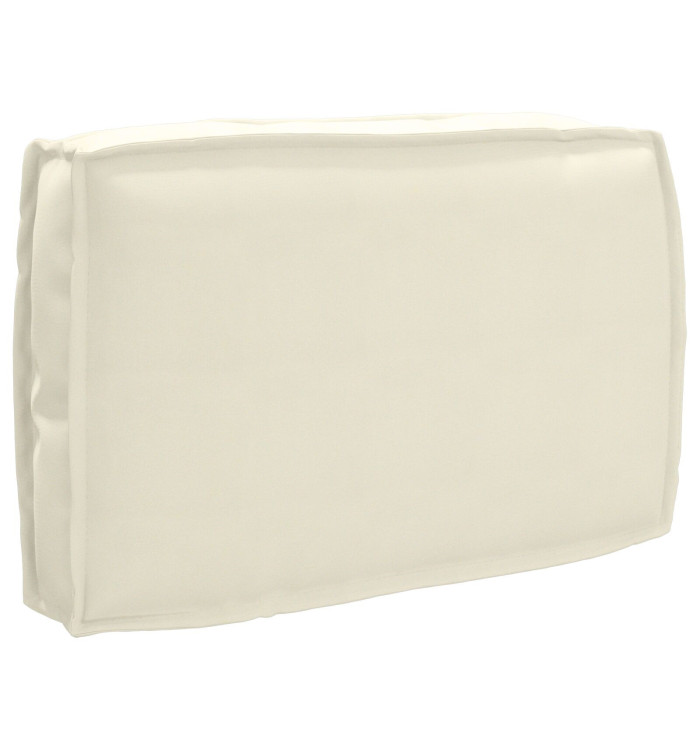 Coussin de palette pour dossier Crème 60x40x12 cm Tissu Oxford | Mobilier & Déco