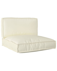 Ensemble de coussins de palette en 2 pièces crème en tissu Oxford | Mobilier & Déco
