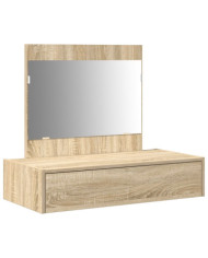 Table de Maquillage Suspendue Chêne de Sonoma 83x40x70 cm | Mobilier & Déco