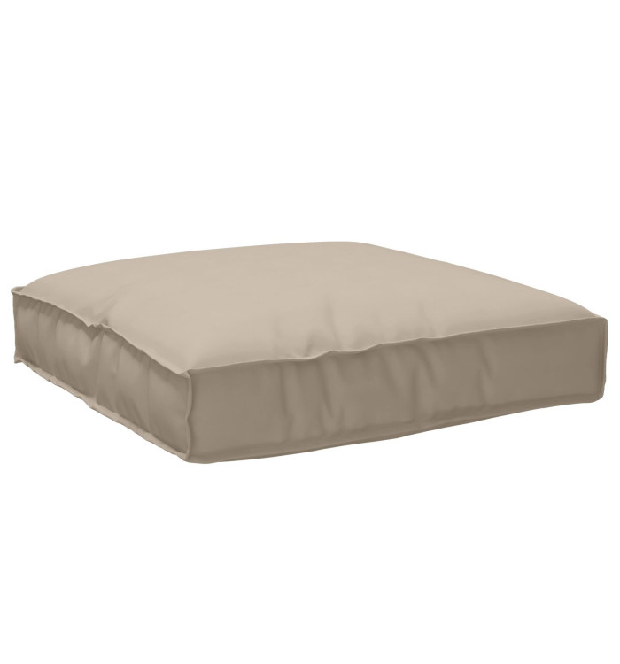 Coussin sur Palette pour Siège Taupe 80x80x12 cm Tissu Oxford | Mobilier & Déco