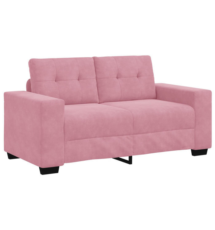 Canapé Love Seat 120 cm en velours rose | Mobilier & Déco