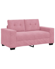 Canapé Love Seat 120 cm en velours rose | Mobilier & Déco