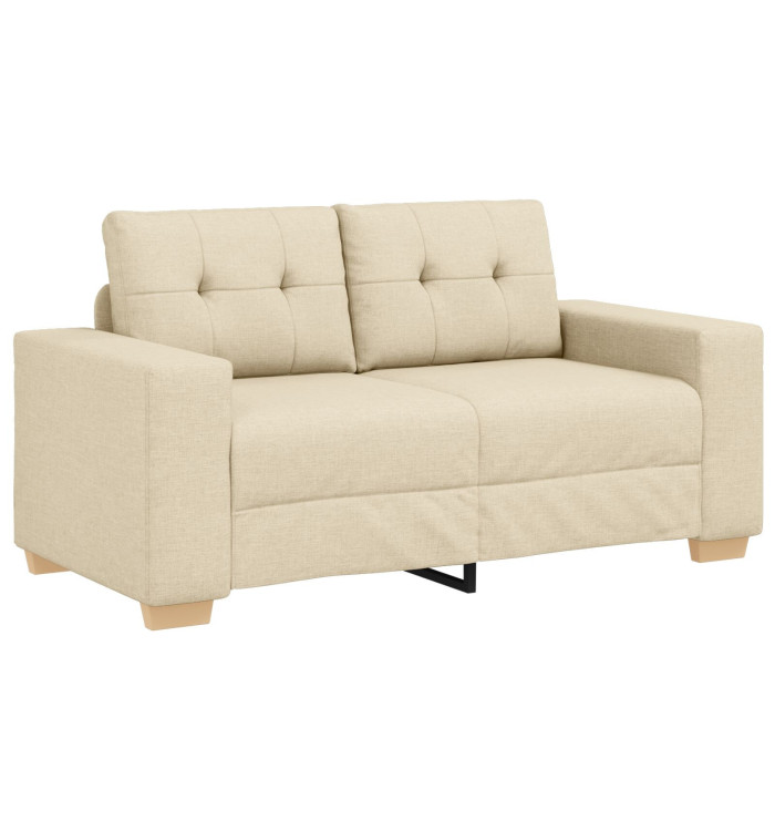 Canapé Loveseat Crème 120 cm en tissu | Mobilier & Déco