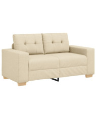 Canapé Loveseat Crème 120 cm en tissu | Mobilier & Déco