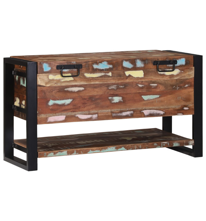 Boîte de rangement Multicolore 80x35x45 cm Bois massif récupéré | Mobilier & Déco