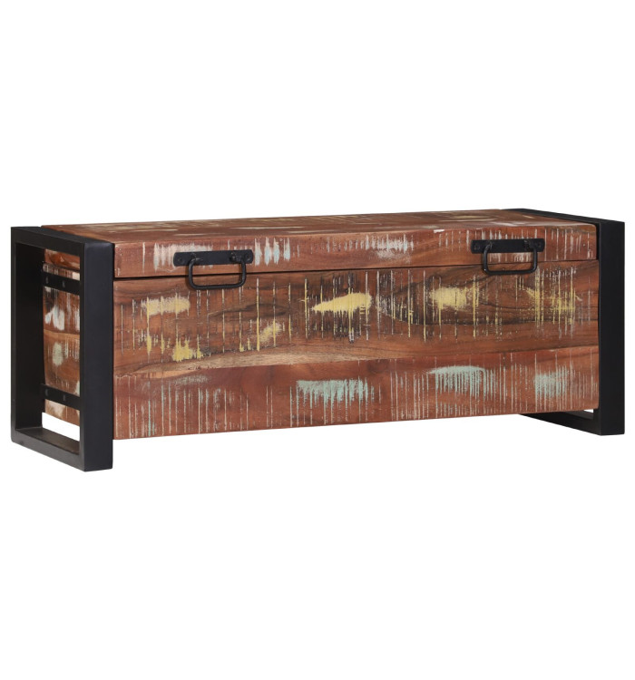 Coffres de rangement 80x30x30cm en bois massif récupéré et métal | Mobilier & Déco
