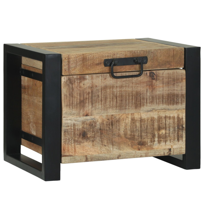 Coffres de rangement 40x30x30cm en bois de manguier massif et métal | Mobilier & Déco