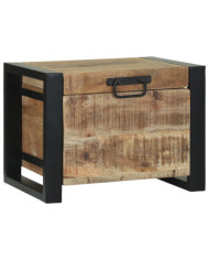 Coffres de rangement 40x30x30cm en bois de manguier massif et métal | Mobilier & Déco