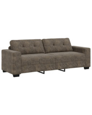 Canapé 3 places gris foncé 180 cm en simili cuir | Mobilier & Déco
