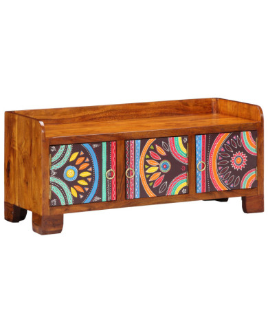 Banc à chaussures 90x35x40 cm en bois massif d'acacia | Mobilier & Déco
