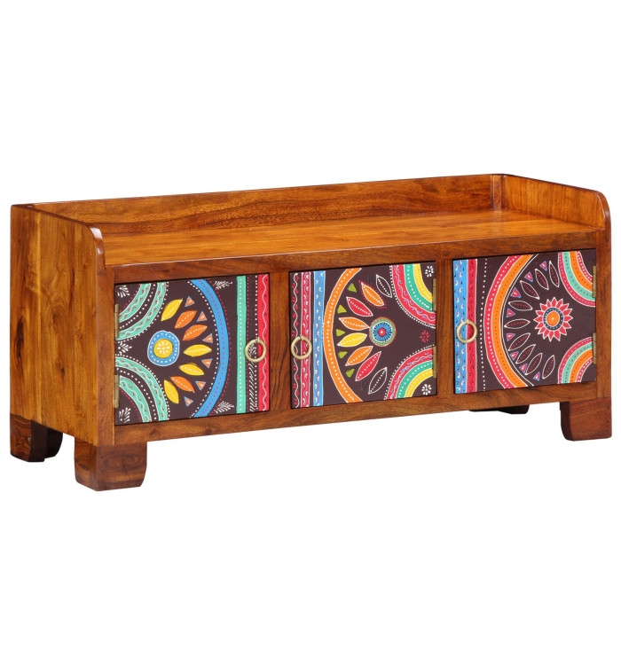 Banc à chaussures  90x35x40 cm en bois massif d'acacia | Mobilier & Déco