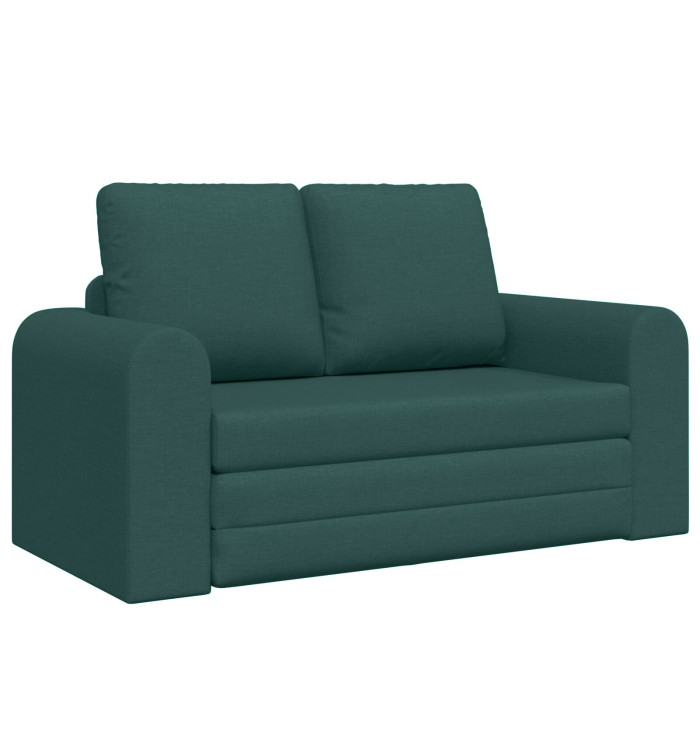 Canapé-lit 2-en-1 vert foncé 148x71x83 cm Tissu | Mobilier & Déco