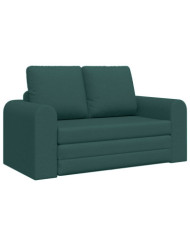 Canapé-lit 2-en-1 vert foncé 148x71x83 cm Tissu | Mobilier & Déco
