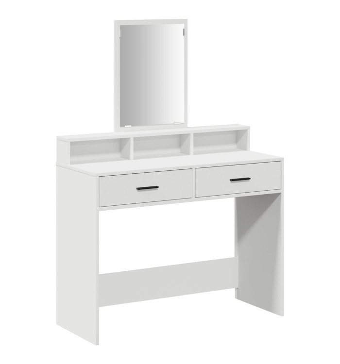 Coiffeuse avec tiroirs blanche 100x41x140 cm | Mobilier & Déco