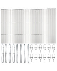 Poteaux de clôture 52 pcs Ø32 mm 170 cm Acier galvanisé | Mobilier & Déco