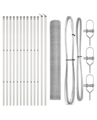 Ensemble de Clôture 2 Pièces Acier galvanisé 25 x 1,2 m Durable | Mobilier & Déco