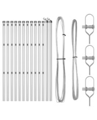 Pots de clôture 13 pcs Ø32 mm 100 cm Acier galvanisé | Mobilier & Déco