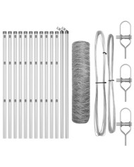 Ensemble de Clôture Set de 2 Acier Galvanisé | Mobilier & Déco
