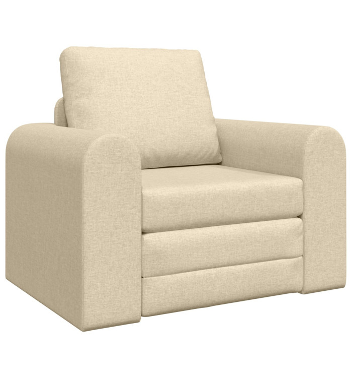 Canapé-lit de sol 2-en-1 Crème 98x71x83 cm Tissu | Mobilier & Déco