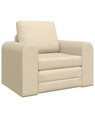 Canapé-lit de sol 2-en-1 Crème 98x71x83 cm Tissu | Mobilier & Déco
