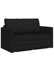 Canapé au sol 2-en-1 Noir 124x71x78 cm Simili cuir | Mobilier & Déco