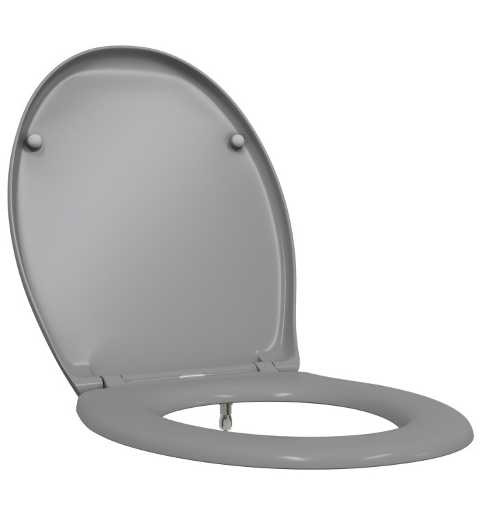 Toilette à libération rapide avec fermeture douce Duroplast Grise | Mobilier & Déco