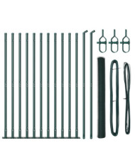 Ensemble de Clôture Lot de 2 Vert Acier, PVC 25 x 1,5 m Durable | Mobilier & Déco