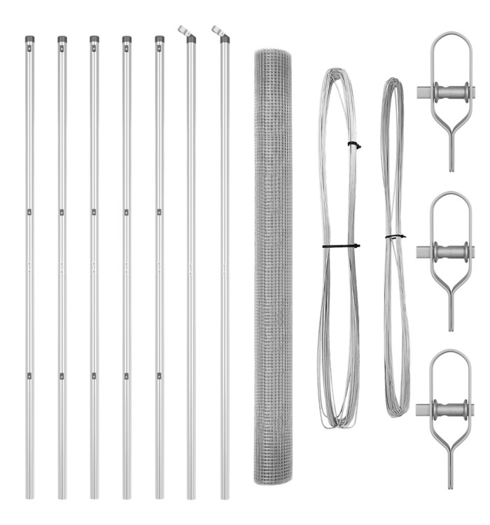 Ensemble de poteaux de clôture  2 pièces Acier galvanisé | Mobilier & Déco