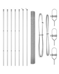 Ensemble de poteaux de clôture  2 pièces Acier galvanisé | Mobilier & Déco