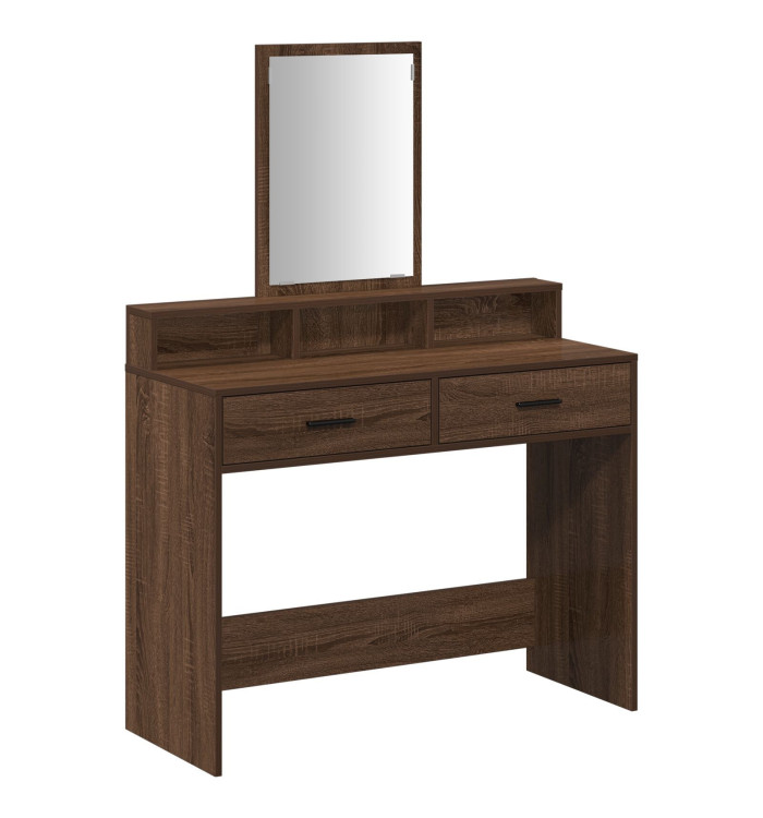 Coiffeuse avec tiroirs en chêne brun 100x41x140 cm | Mobilier & Déco
