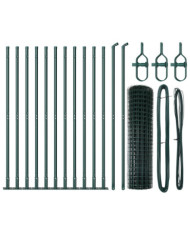 Clôture Euro Set de 2 Vert Acier, revêtement PVC 25 x 1,0 m | Mobilier & Déco