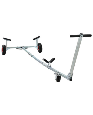 Remorque de bateau avec 3 roues, pliable et réglable, 160 kg en acier | Mobilier & Déco