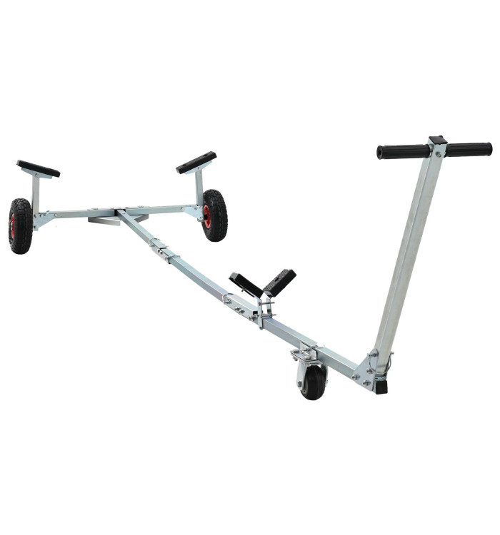 Remorque de bateau avec 3 roues, pliable et réglable, 160 kg en acier | Mobilier & Déco