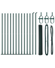 Ensemble de Clôture Set de 2 Vert Foncé Acier Galvanisé 25 x 1 m | Mobilier & Déco