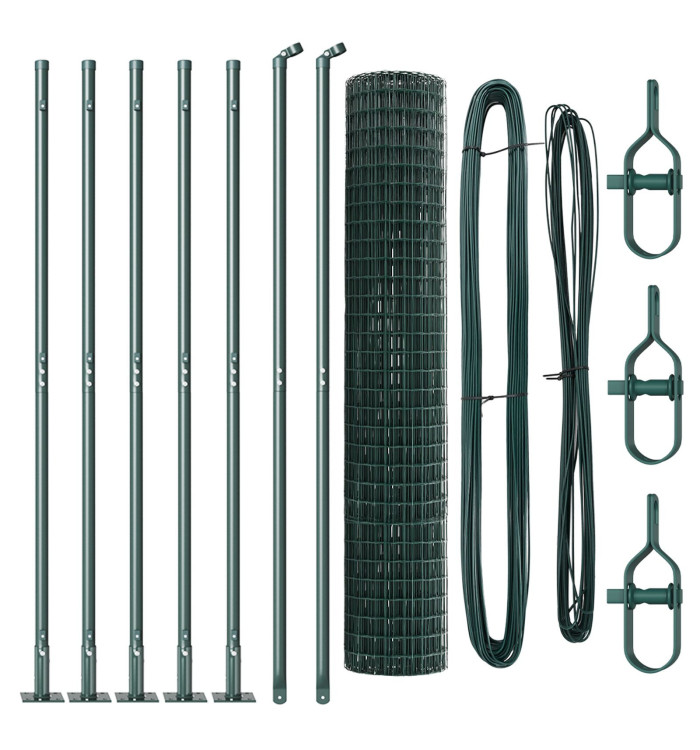 Clôture Euro Lot de 2 Vert Acier galvanisé 10 x 1,5 m Durable | Mobilier & Déco
