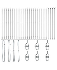 Posts de clôture avec plaques de base 26 pcs Ø32mm 78,5cm Acier galvanisé | Mobilier & Déco
