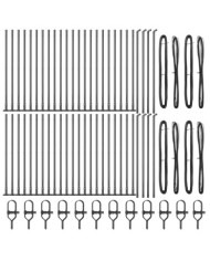 Poteaux de clôture avec plaques de base 52 pcs Ø32mm 110cm en acier galvanisé | Mobilier & Déco