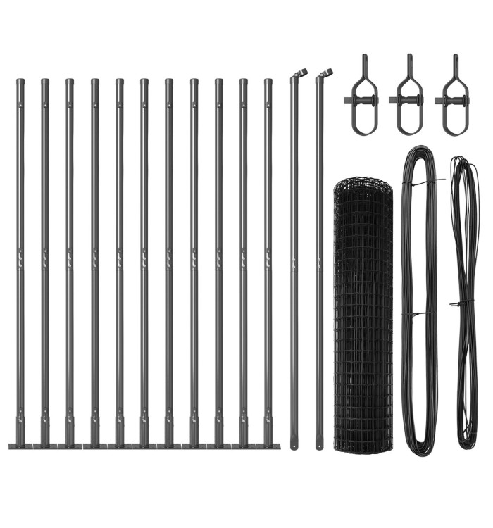 Clôture Euro Ensemble de 2 Gris Métal 25 x 1 m Clôture Euro | Mobilier & Déco