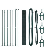 Ensemble de poteaux de clôture Pack de 2 Vert Métal Durable | Mobilier & Déco