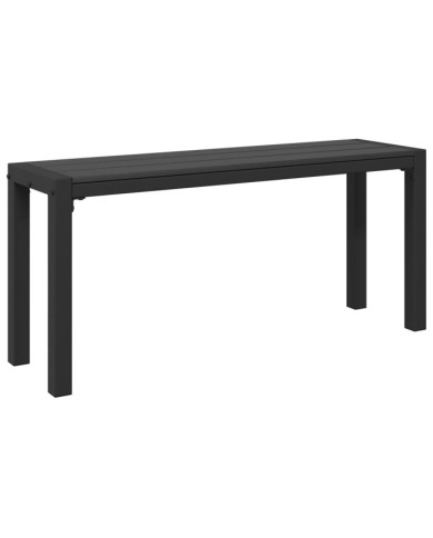 Banc de jardin  100 cm en acier et WPC noir | Mobilier & Déco